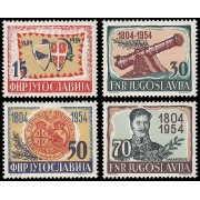 Yugoslavia 656/59 1954 150 aniv. del primer levantamiento serbio MNH