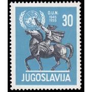 Yugoslavia 678 1955 10 aniv. de las Naciones Unidas MNH