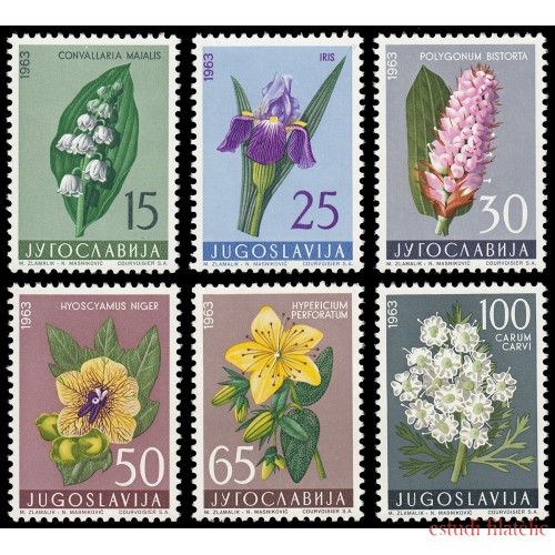 Yugoslavia 931/36 1963 Flores variadas MNH