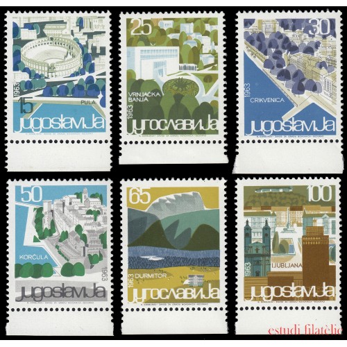 Yugoslavia 937/42 1963Serie turística MNH