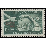 Yugoslavia Aéreo 41 1951 Exposición filatélica internacional en Zagrreb MNH