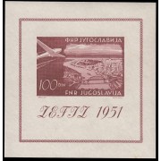 Yugoslavia HB 4 1951  Exposición Filatélica Internacional MNH