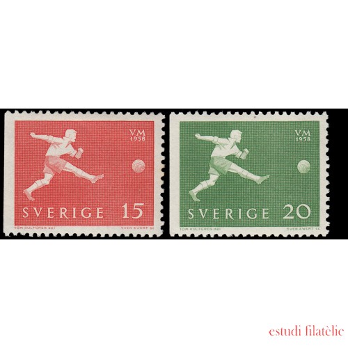 DEP6  Suecia Sweden 429a/30a 1958  Copa del mundo de fútbol MNH