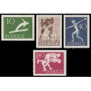 Suecia Sweden 372/75 1953 50 aniv. de la Federación nacional de atletismo MNH