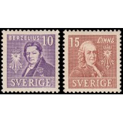 Suecia Sweden 275a/76a 1939 200 aniv. de la Real Academia de Ciencias MNH 