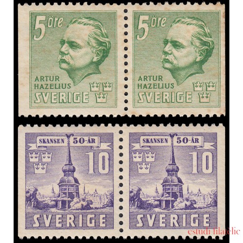 Suecia Sweden 283b/84b 1941 50 aniv. del Museo de Skansen MNH 