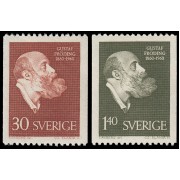 Suecia Sweden 452/53 1960 Centenario del nacimiento del poeta Gustav Froding MNH