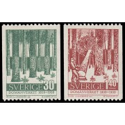 Suecia Sweden 442/43 1959 Centenario de la Administración de Tierras y Bosques de la Corona MNH