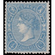 España Spain 75 1865 Isabel II MNH