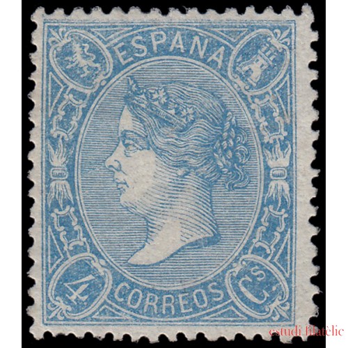 España Spain 75 1865 Isabel II MNH