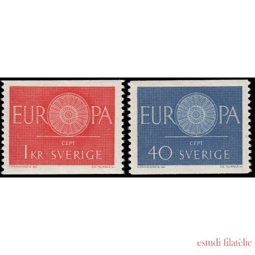 Suecia Sweden 454/55 1960 Europa MNH