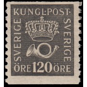 Suecia Sweden 203 1923-26 Corona y cuerno de postas MH