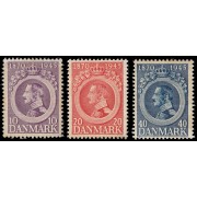 Dinamarca Denmark 298/00 1945 75 aniv. del Rey Cristian X MNH