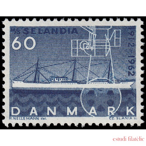 Dinamarca Denmark 413 1962 50 aniv. del Selandia, primer barco a motor MNH