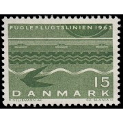 Dinamarca Denmark 426 1963 Inauguración de la línea directa en barco Dinamarca-Alemania MNH