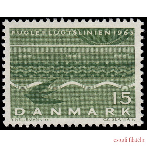 Dinamarca Denmark 426 1963 Inauguración de la línea directa en barco Dinamarca-Alemania MNH