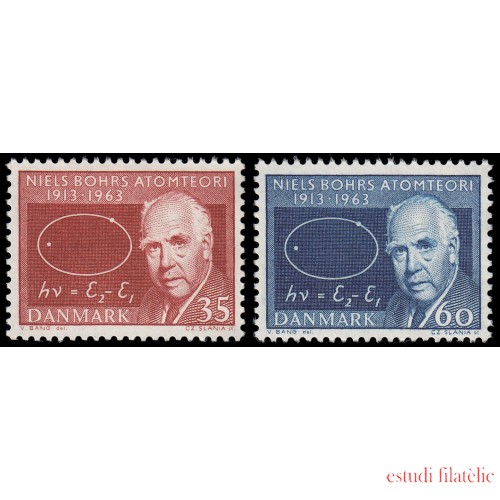 Dinamarca Denmark 429/30 1963 Profesor Niels H.D. Bohr, Premio Nobel MNH