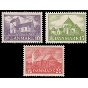 Dinamarca Denmark 294/96 1944 Iglesias MNH