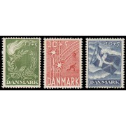 Dinamarca Denmark  308/10 1947 Segundo aniv. de la liberación MNH