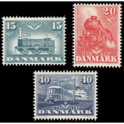 Dinamarca Denmark  311/13 1947 100 aniv. del ferrocarril MNH