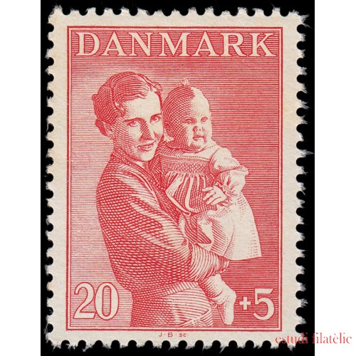 Dinamarca Denmark 292 1943 En beneficio de la infancia MNH