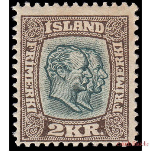 Islandia Iceland 60 1907 Reyes Cristián IX y Federico VIII MNH