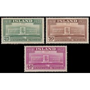 Islandia Iceland 168/70 1938 20 aniv. de la independencia de Islandia MH