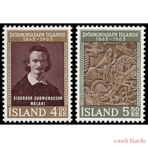 Islandia Iceland 323/24 1963 Centenario del Museo Nacional MNH