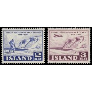 Islandia Iceland 236/37 1951 175 aniv. de la Organización de servicio postal MNH