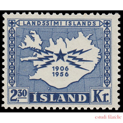 Islandia Iceland 269 1956 150 aniv. de telecomunicaciones en Islandia MNH