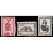 Islandia Iceland 258/60 1956 900 aniv. de la consagración de la Iglesia de Skaholt MNH