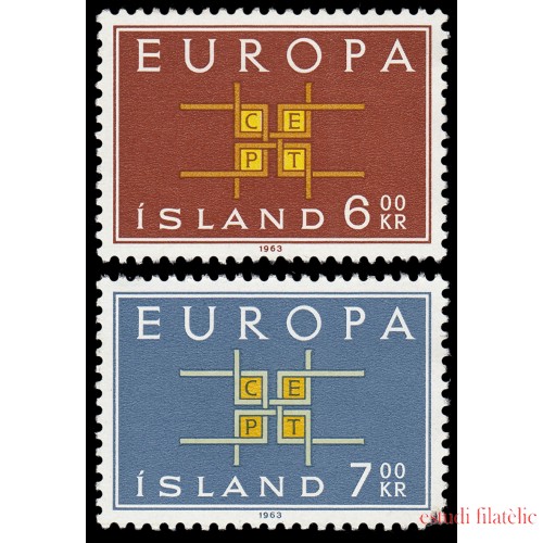 Islandia Iceland 328/29 1963 Europa MNH