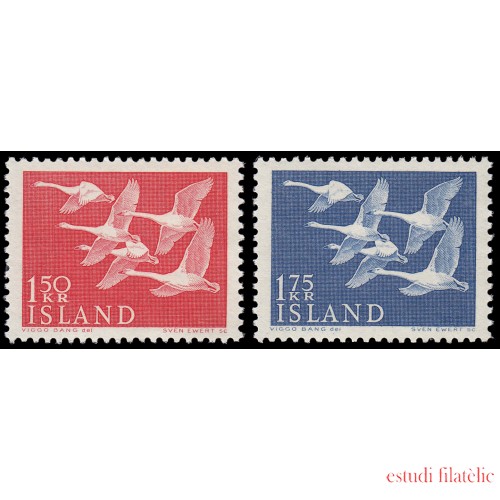 Islandia Iceland 270/71 1956 Día de los países del Norte MNH