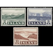 Islandia Iceland 274/76 1957 Glaciares MNH