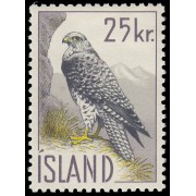 Islandia Iceland 298 1959 Fauna Halcón gerifalte MNH