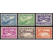 Islandia Iceland Aéreo 15/20 1934 Biplanos MNH