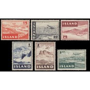 Islandia Iceland Aéreo 21/26 1947 Vistas aereas MNH