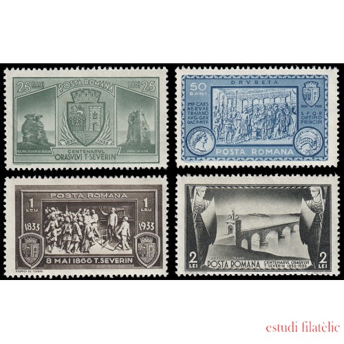 Rumanía Romania 461/64 1932 Centenario de Turnu Severin MNH