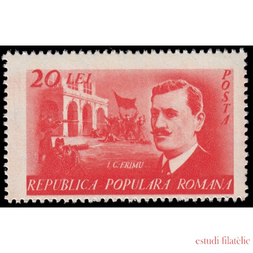 Rumanía Romania 1078 1949 30 aniv. de la muerte del sindicalista I.G.Frimu MNH