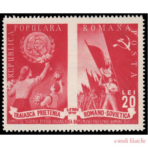 Rumanía Romania 1084 1949 Amistat Rumano-Soviética MNH