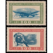 Rumanía  Romania Aéreo 34/35 1946 Aviación MNH