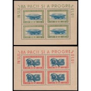 Rumanía  Romania Aéreo 34/35 1946 Hoja de 4  Aviación MNH 