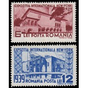 Rumanía Romania 566/67 1939 Exposición internacional de Nueva York MNH