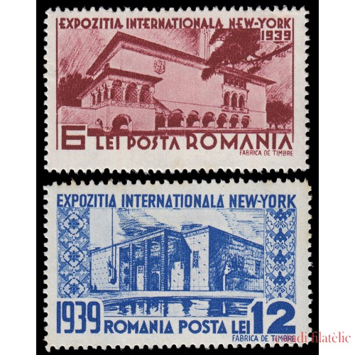 Rumanía Romania 566/67 1939 Exposición internacional de Nueva York MNH