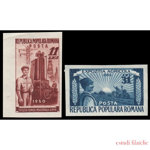 Rumanía Romania 1140/41 1951 Exposición de técnicas industriales y agrícolas MNH