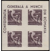 Rumanía Romania HB 36A 1947 Congreso de Sindicatos Unidos CGM MNH