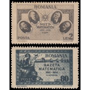 Rumanía Romania 869/70 1945 50 aniv. de la fundación de la Revisión de Matemática MNH