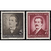 Rumanía Romania 568/69 1939 50 aniv. de la muerte del poeta Mihail Eminescu MNH