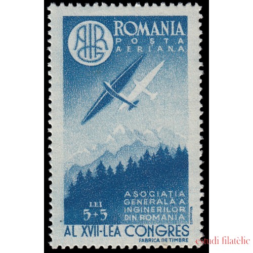 Rumanía  Romania Aéreo 43 1947 17 congreso de ingenieros MNH