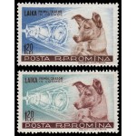 Rumanía Romania 1550/51 1957 Laika la perra pasajera del Sputnik II MNH